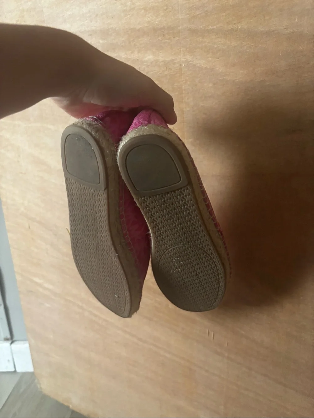 Michael Kors Coral Pink MK Logo Espadrilles